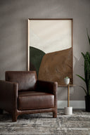 RODNEY LOUNGE CHAIR - CHOCOLATE LEATHER