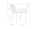 CAILY DINING ARMCHAIR - ABBINGTON BLACK