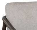 CINELLI LOUNGE CHAIR - DISTRESSED BROWN SALOON LIGHT GREY LEATHER