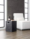 CASTOR END TABLE - WHITE
