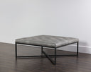 ENDALL OTTOMAN - BLACK BRAVO METAL