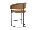 MARRIS COUNTER STOOL - GUNMETAL MILLIKEN COGNAC