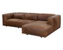 BEAU SOFA CHAISE - RAF LUCIA TOBACCO LEATHER