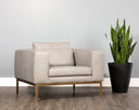 BURR ARMCHAIR - BALI BONE LEATHER