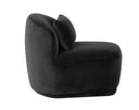 SORAYA SWIVEL ARMLESS CHAIR - SHADOW GREY