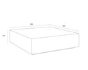 FREZCO COFFEE TABLE - SQUARE LIGHT OAK