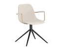 CASSIUS SWIVEL DINING ARMCHAIR - DILLON CREAM