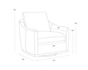 CORBIN SWIVEL LOUNGE CHAIR - ALINE BUTTERNUT LEATHER