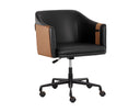 CARTER OFFICE CHAIR - NAPA BLACK NAPA COGNAC