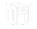 ISIDORE DINING ARMCHAIR - MEG GOLD