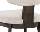 RICKETT DINING CHAIR - DARK BROWN DOVE CREAM