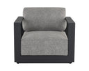 TAVIRA ARMCHAIR - CHARCOAL LANIKAI SALT AND PEPPER