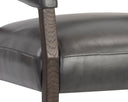 CARLYLE LOUNGE CHAIR - BRENTWOOD CHARCOAL LEATHER