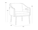 CARTER LOUNGE CHAIR - NAPA TAUPE NAPA STONE