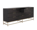 Calden Dresser - LARGE GOLD CHARCOAL GREY