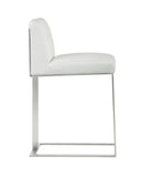 DEAN COUNTER STOOL - STAINLESS STEEL CANTINA WHITE