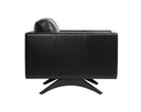 ROGERS ARMCHAIR - CORTINA BLACK LEATHER