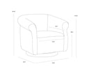 LIBBY SWIVEL LOUNGE CHAIR - Default Title