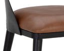 DEZIRAE DINING CHAIR - BLACK COGNAC LEATHER