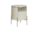 PALOMA END TABLE - HIGH GLOSS CREAM