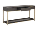 REBEL CONSOLE TABLE WITH DRAWERS - GOLD CHARCOAL GREY
