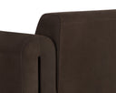 ROMER ARMCHAIR - BRUSHED GOLD NUBUCK COCOA LEATHER