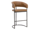 MARRIS BARSTOOL - GUNMETAL MILLIKEN COGNAC