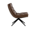KELLER SWIVEL LOUNGE CHAIR - MISSOURI MAHOGANY LEATHER