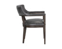 BRYLEA DINING ARMCHAIR - BROWN BRENTWOOD CHARCOAL LEATHER