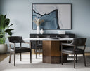 BRYLEA DINING ARMCHAIR - BROWN BRENTWOOD CHARCOAL LEATHER