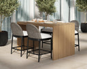 CALANDRI COUNTER STOOL - BLACK LOUIS CREAM