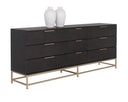 Calden Dresser - LARGE GOLD CHARCOAL GREY