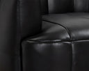TADEO SWIVEL ARMCHAIR - RUSTIC OAK VINTAGE BLACK NIGHT LEATHER