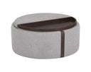 BORELLI WHEELED STORAGE OTTOMAN - BELFAST HEATHER GREY AUTUMN CHESTNUT