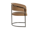 MARRIS DINING ARMCHAIR - GUNMETAL MILLIKEN COGNAC
