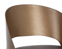 DEZIRAE BARSTOOL - ANTIQUE BRASS CHARCOAL BLACK LEATHER