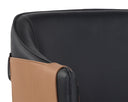 CARTER DINING ARMCHAIR - NAPA BLACK NAPA COGNAC
