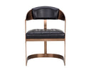 BEAUMONT DINING ARMCHAIR - ANTIQUE BRASS CANTINA BLACK