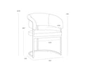 MARRIS DINING ARMCHAIR - GOLD DANNY TEAL