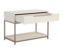 Calden Nightstand - LARGE CHAMPAGNE GOLD CREAM