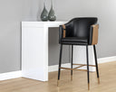 CARTER BARSTOOL - NAPA BLACK NAPA COGNAC