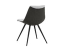 LIPA DINING CHAIR - BLACK BELFAST HEATHER GREY ROSEMARY