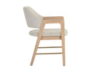 MILTON DINING ARMCHAIR - LIGHT WASH MINA IVORY