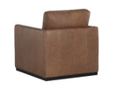 PORTMAN SWIVEL LOUNGE CHAIR - MARSEILLE CAMEL LEATHER