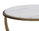 ALICENT END TABLE - WHITE MARBLE