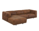 BEAU SOFA CHAISE - LAF LUCIA TOBACCO LEATHER