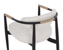 MARITA DINING ARMCHAIR - BLACK LOUIS CREAM