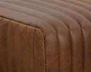 LEWIN OTTOMAN - RECTANGULAR LUCIA TOBACCO LEATHER