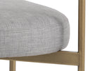 SENECA DINING CHAIR - ANTIQUE BRASS ARENA CEMENT