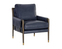 MAUTI ARMCHAIR - DISTRESSED BROWN CORTINA INK LEATHER